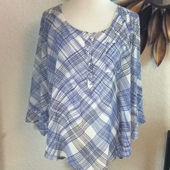 Torrid Plaid Blouse Size 2 - Picture 1 of 6